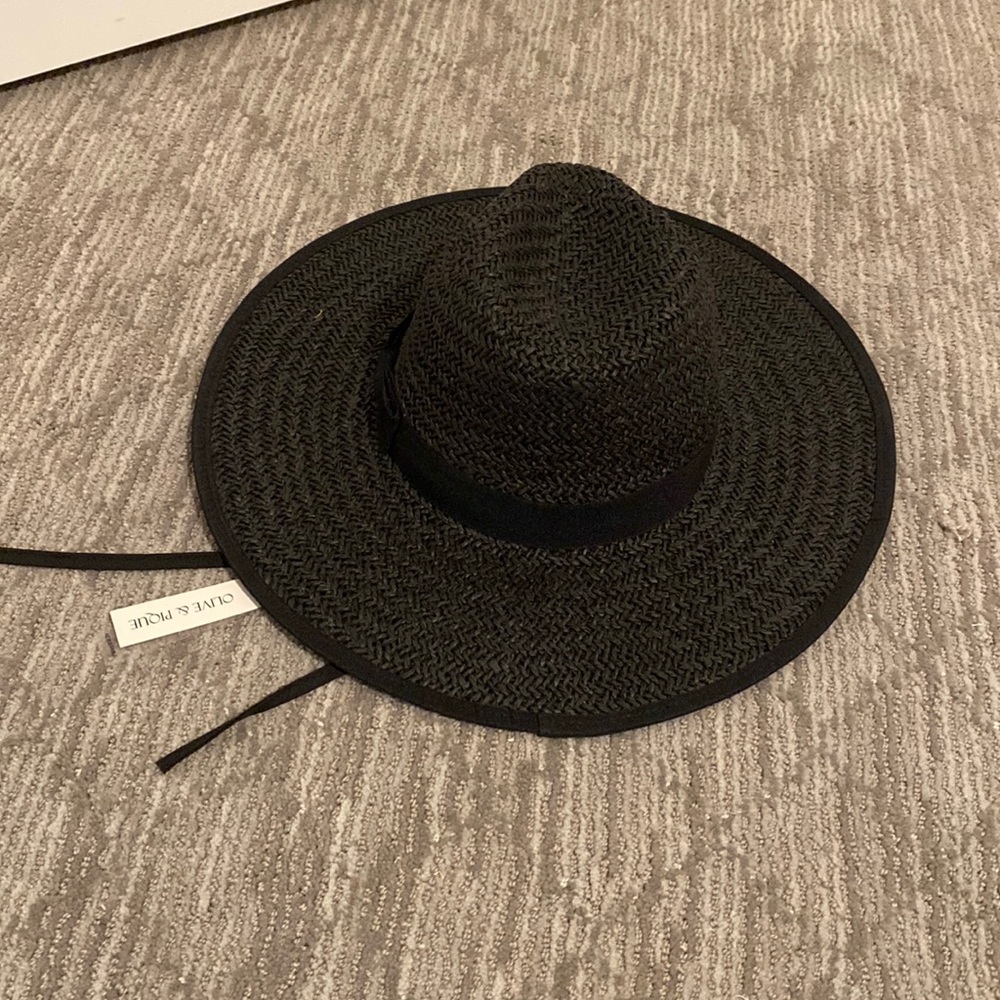 COPY - Adjustable black straw hat
